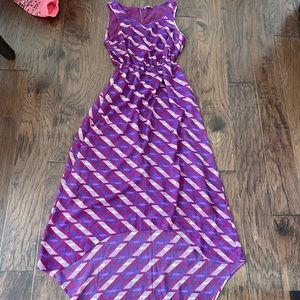 Purple high-low dress